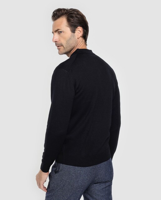 Jersey de hombre Emidio Tucci azul con el cuello polo
