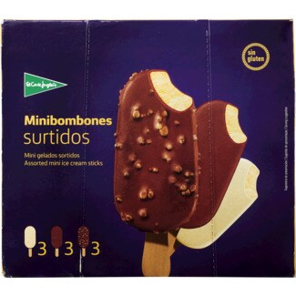 El Corte Inglés Mini Gelados Sortidos sem Glúten Pack 9 embalagem 450 ml