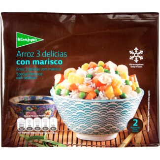 El Corte Inglés Arroz 3 Delícias com Marisco 2 Doses embalagem 500 g