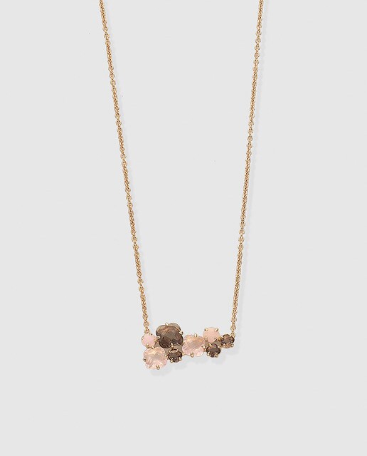 Collar de oro Hanaé con ópalo y cuarzo Morganne Bello