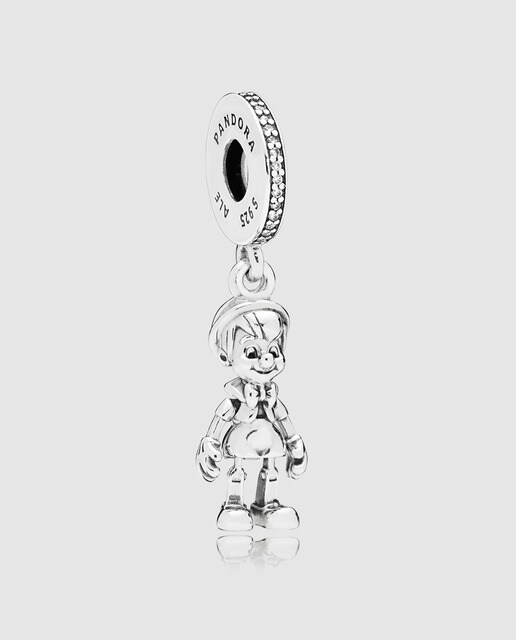 Charm colgante en plata de ley Pinocho Pandora Disney