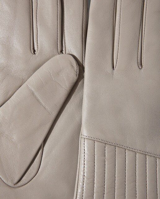 Guantes de mujer Georges Rech de piel en topo con acolchado
