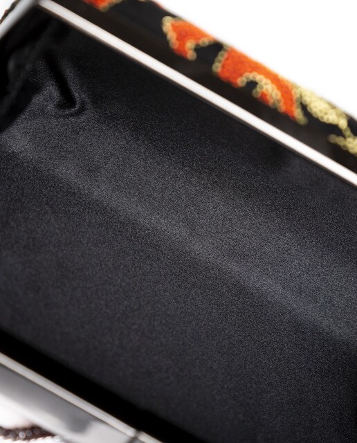 Clutch de fiesta Volum en tejido bordado floral