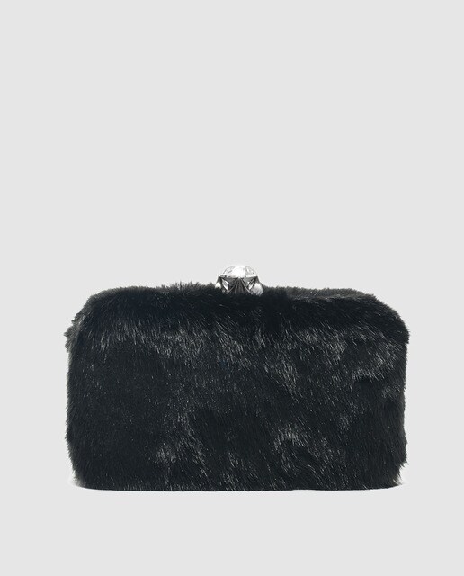 Clutch de fiesta Volum de pelo en negro