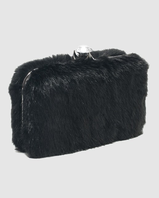 Clutch de fiesta Volum de pelo en negro