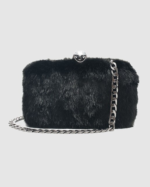 Clutch de fiesta Volum de pelo en negro
