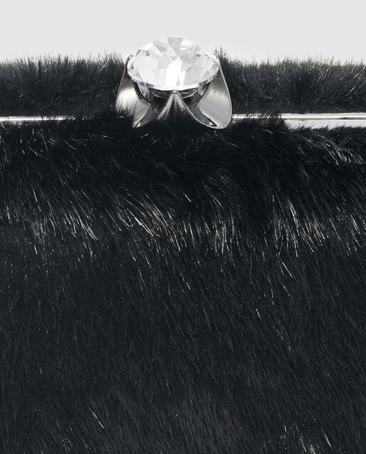 Clutch de fiesta Volum de pelo en negro