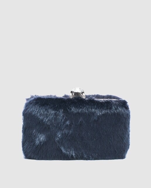 Clutch de fiesta Volum de pelo en azul