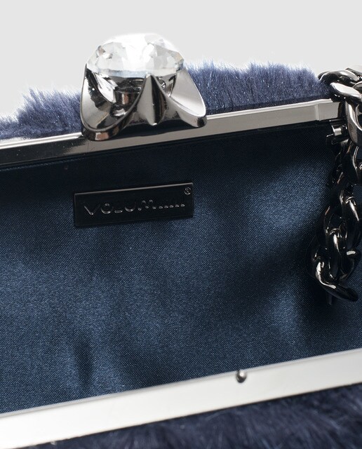 Clutch de fiesta Volum de pelo en azul