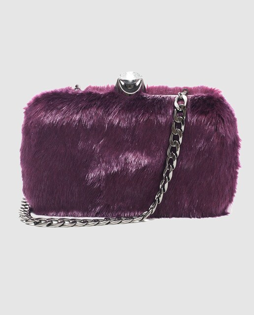 Clutch de fiesta Volum de pelo en burdeos