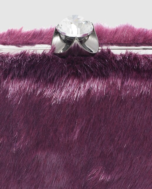 Clutch de fiesta Volum de pelo en burdeos