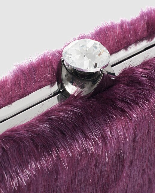 Clutch de fiesta Volum de pelo en burdeos