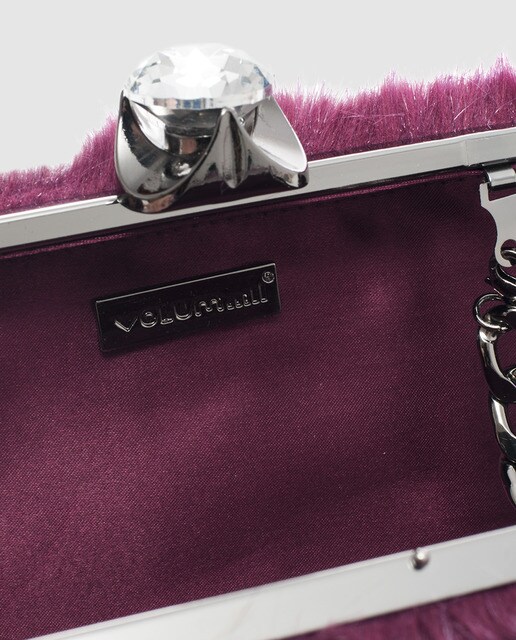 Clutch de fiesta Volum de pelo en burdeos