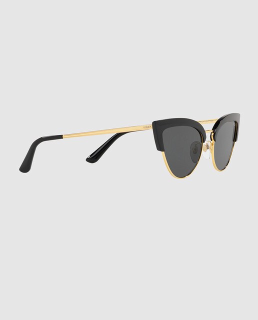 Gafas de sol de mujer Vogue cat eye inyectadas en negro