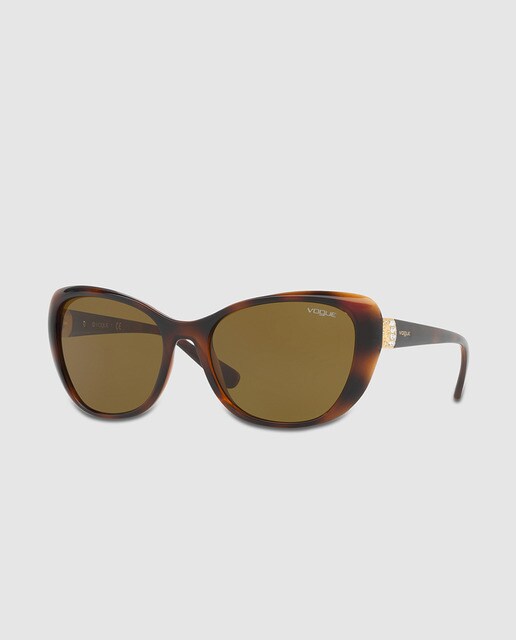 Gafas de sol de mujer Vogue cat eye inyectadas en tono havana