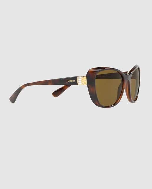 Gafas de sol de mujer Vogue cat eye inyectadas en tono havana