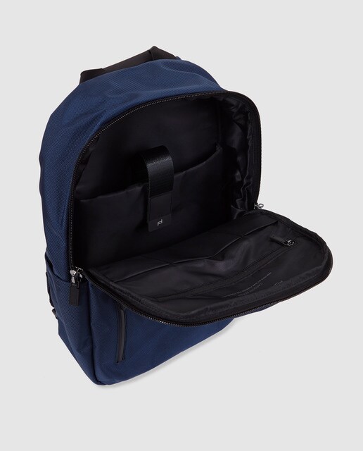 Mochila de hombre Porsche en azul con cremallera