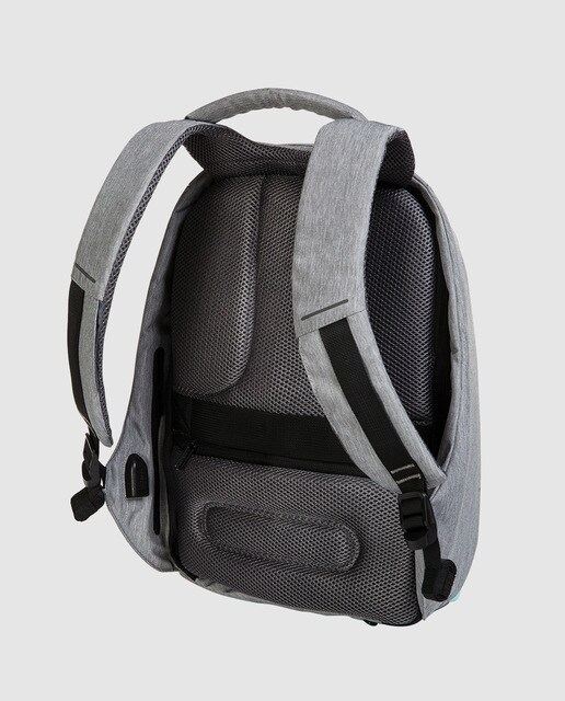 Mochila para el portátil antirrobo unisex XD Design Bobby Compact en azul marino combinada con gris