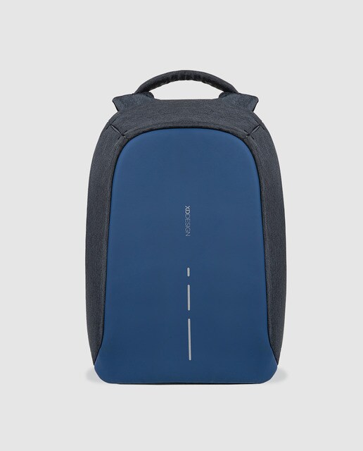 Mochila para el portátil antirrobo unisex XD Design Bobby Compact en azul marino combinada con gris