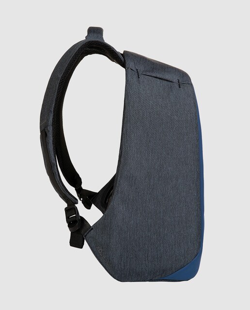 Mochila para el portátil antirrobo unisex XD Design Bobby Compact en azul marino combinada con gris