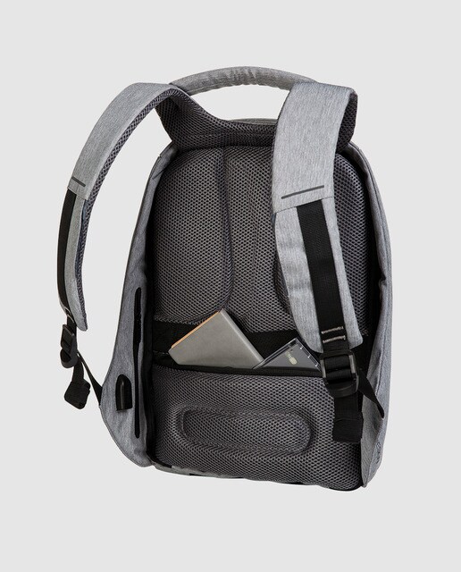 Mochila para el portátil antirrobo unisex XD Design Bobby Compact en verde agua combinada con gris