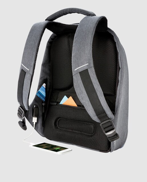 Mochila para el portátil antirrobo unisex XD Design Bobby Compact con estampado de camuflaje verde