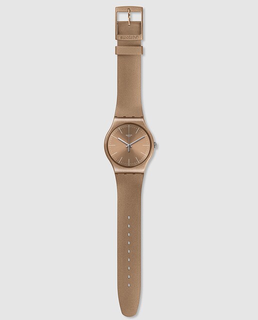 Reloj de hombre Swatch Worldhood SUOM111 de silicona beige