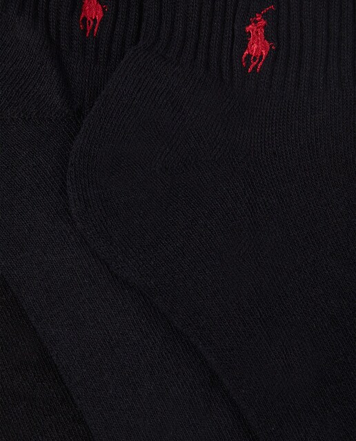 Pack de tres pares de calcetines de hombre tobilleros negros