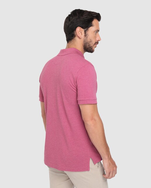 Polo piqué de hombre Brooks Brothers rojo de manga corta