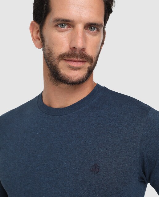 Camiseta de hombre Brooks Brothers azul de manga corta