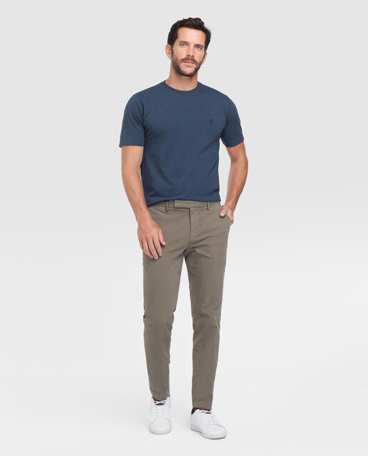 Camiseta de hombre Brooks Brothers azul de manga corta