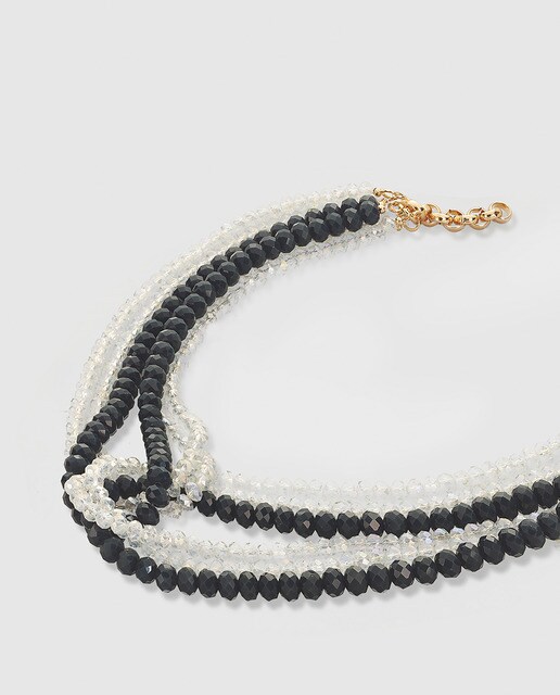 Collar El Corte Inglés con cristales y cuentas bicolor