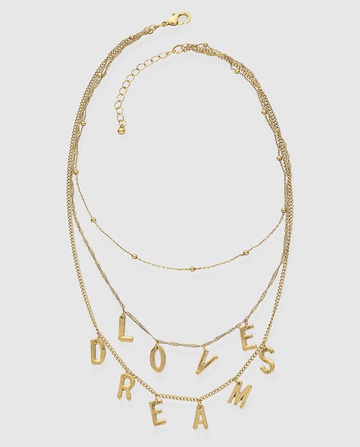 Collar El Corte Inglés de letras doradas