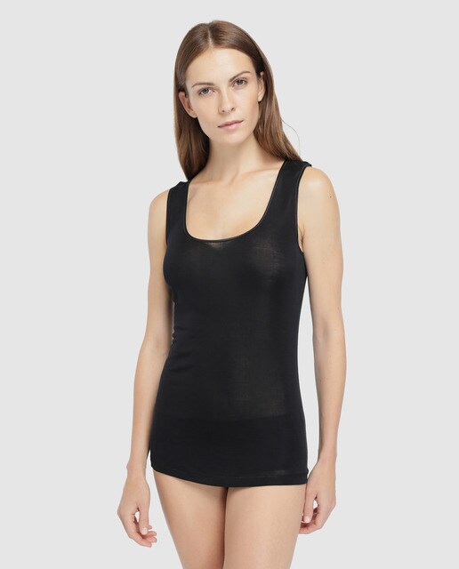 Camiseta interior Pure Silk de mujer Hanro sin mangas