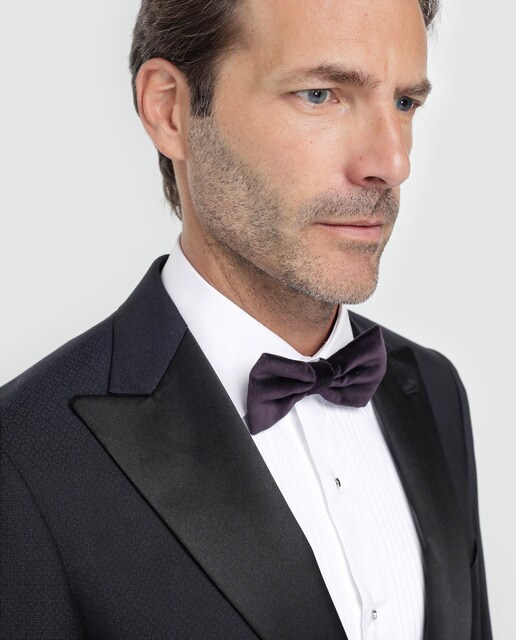 Chaqueta de smoking de hombre Emidio Tucci regular azul microestampada