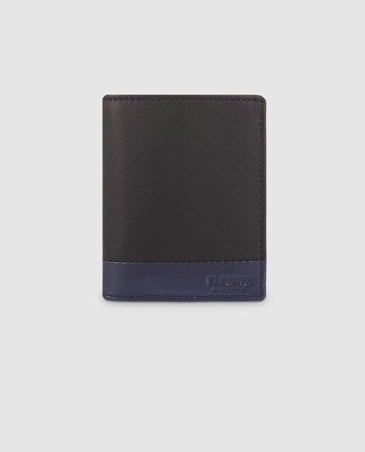 Cartera vertical de hombre El Potro de piel en negro