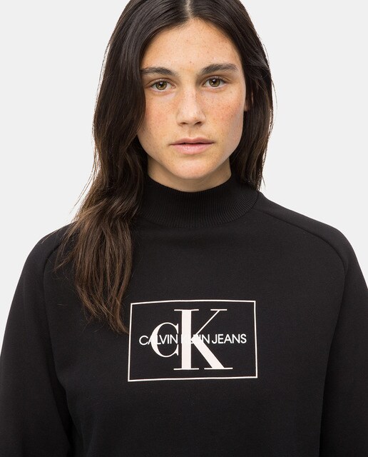 Sudadera de mujer Calvin Klein Jeans con logo y cuello alto
