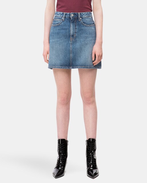 Falda vaquera de mujer Calvin Klein Jeans con logo