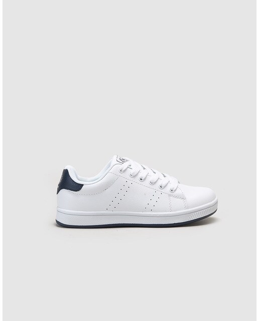 Zapatillas de infantil de piel Winner en color blanco con cordones