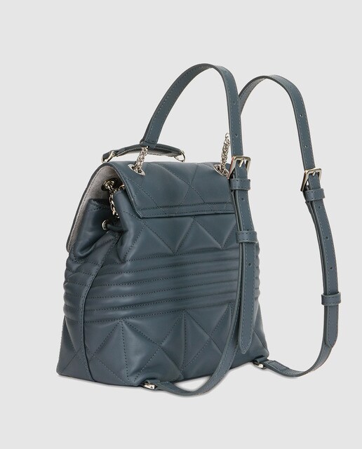 Mochila acolchada de mujer Furla Fortuna de piel en gris