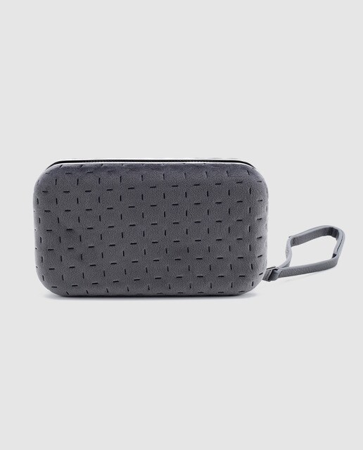 Clutch de fiesta Abbacino de terciopelo en gris con cremallera