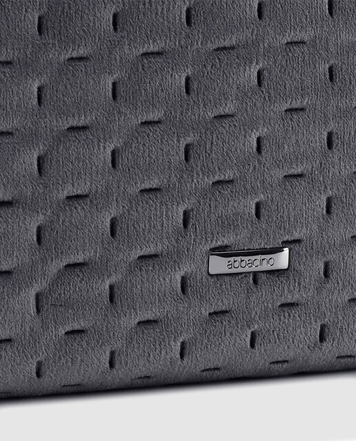 Clutch de fiesta Abbacino de terciopelo en gris con cremallera