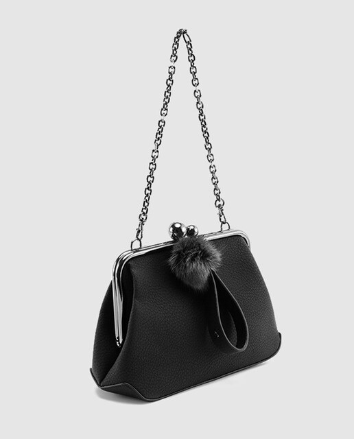 Bolso de mano pequeño de fiesta Abbacino en negro con boquilla