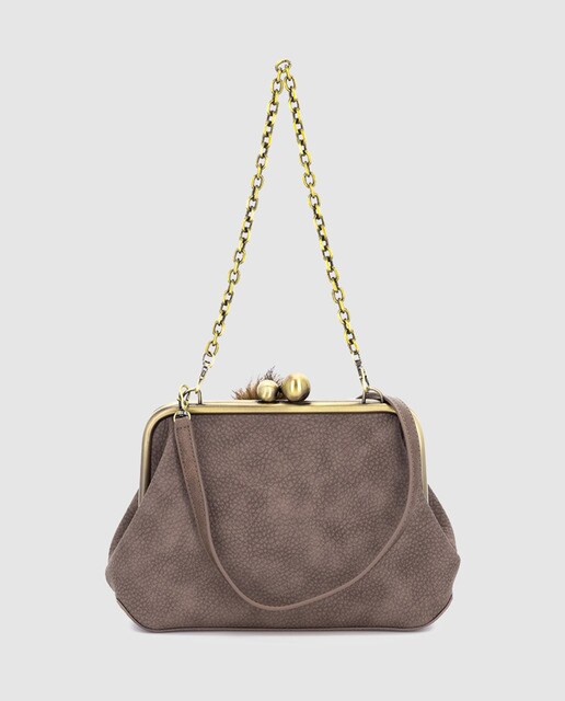 Bolso de mano pequeño de fiesta Abbacino en topo con boquilla