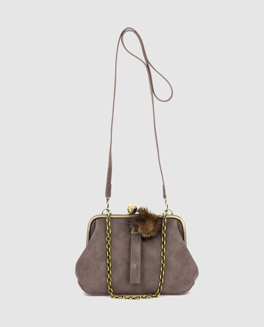 Bolso de mano pequeño de fiesta Abbacino en topo con boquilla
