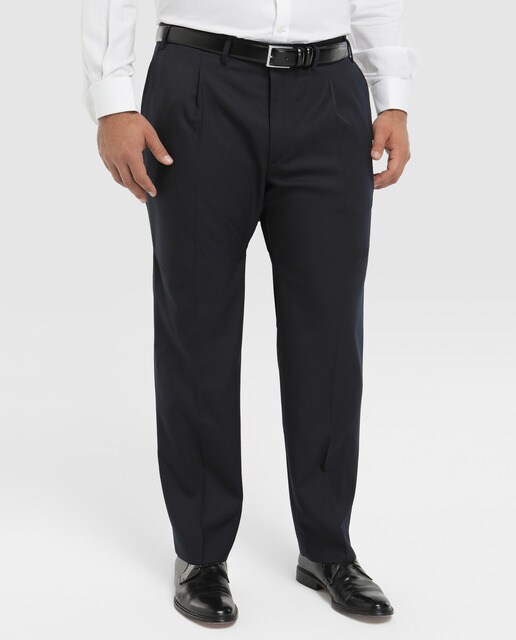 Pantalón de vestir de hombre Dustin azul gris tallas grandes