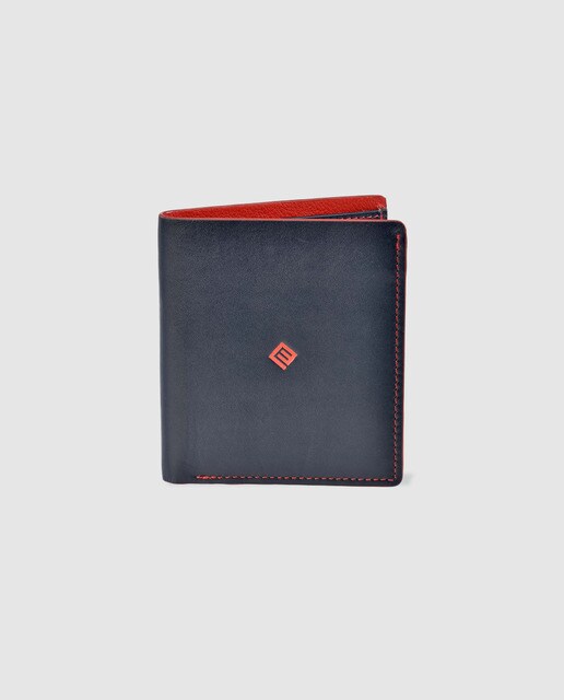 Cartera vertical de hombre Emidio Tucci de piel azul marino