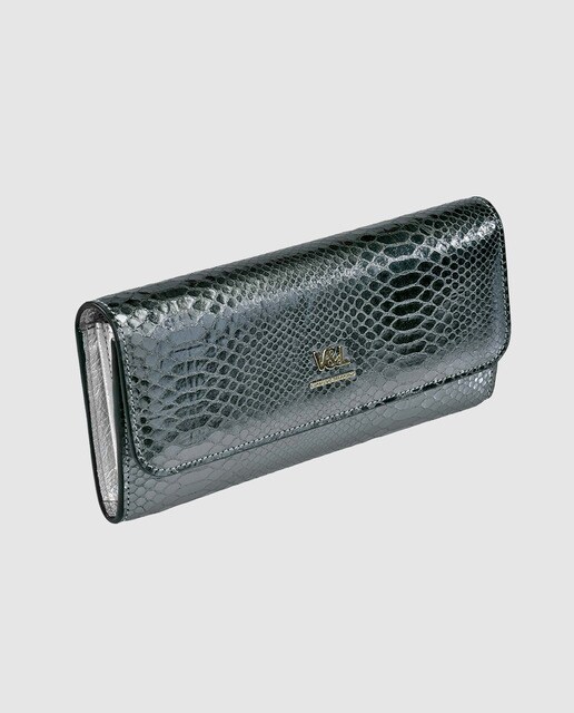 Cartera de mujer Victorio & Lucchino de piel grabada con solapa