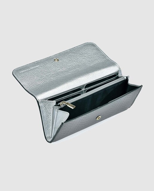 Cartera de mujer Victorio & Lucchino de piel grabada con solapa