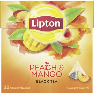 Lipton Pyramid Chá Preto de Pêssego e Manga embalagem 20 unidades